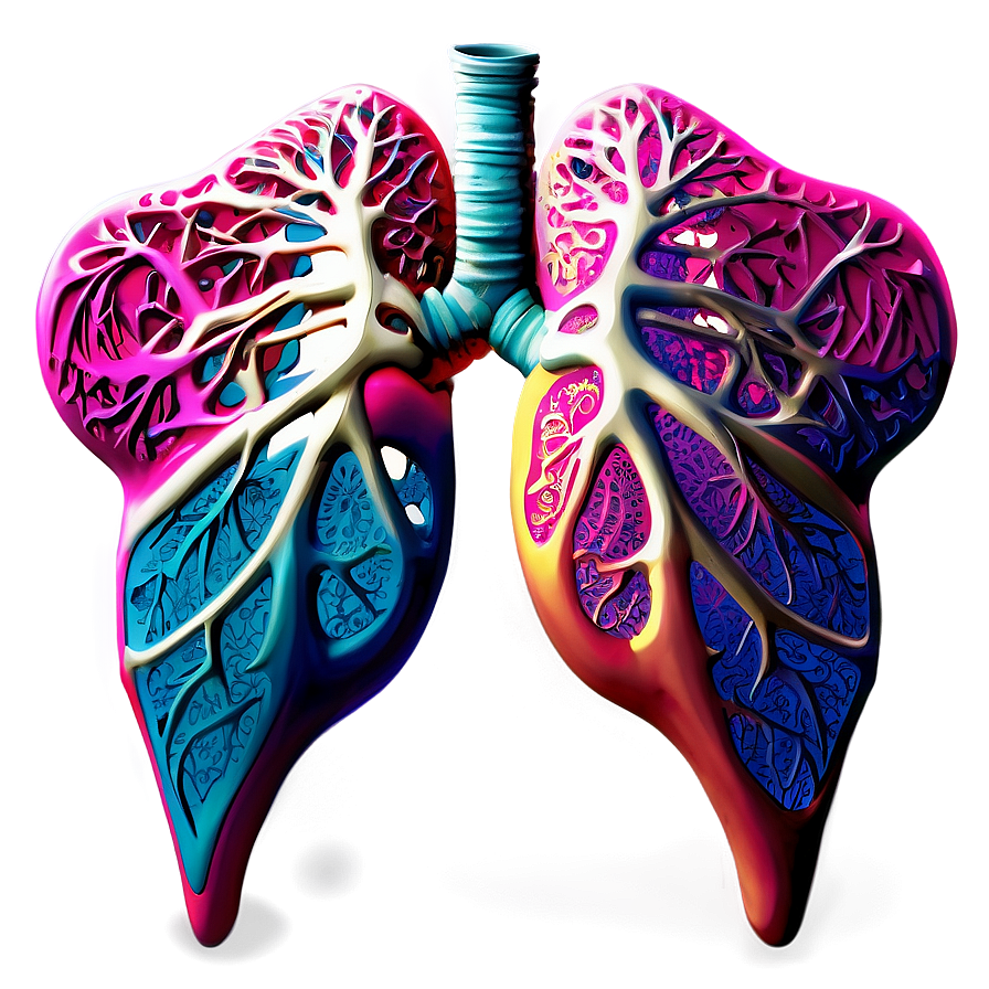 Abstract Lungs Design Png Vqc