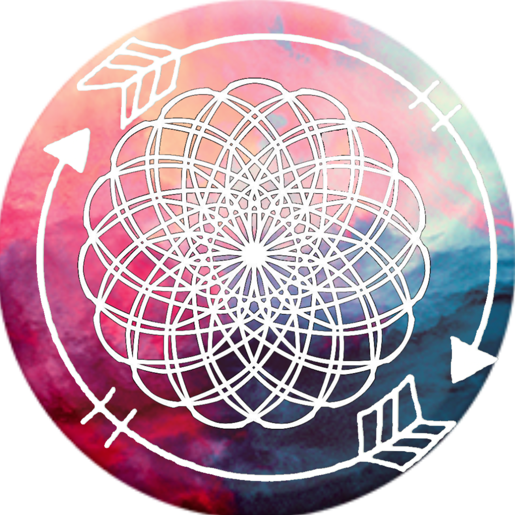 Abstract Mandala Pink Circle Art