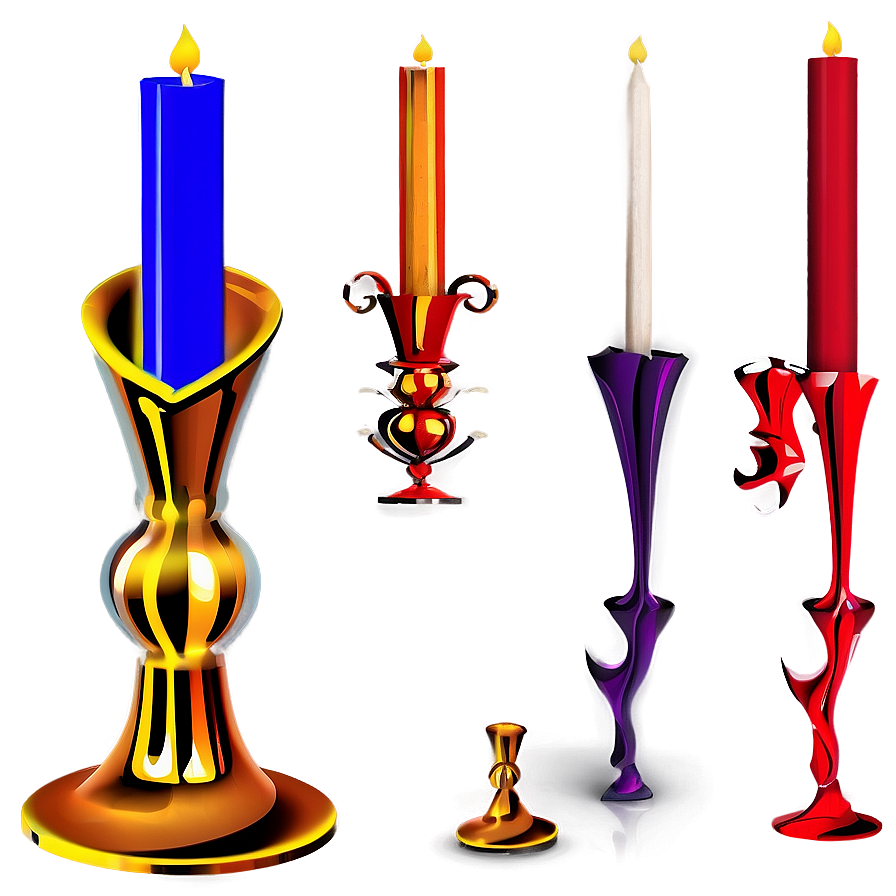 Abstract Metal Candlestick Png 35