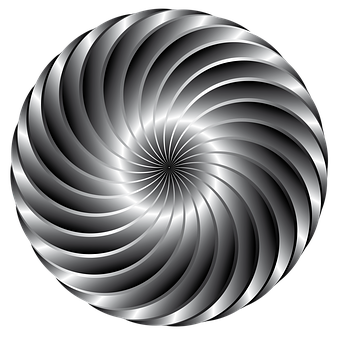 Abstract Metallic Spiral Illusion