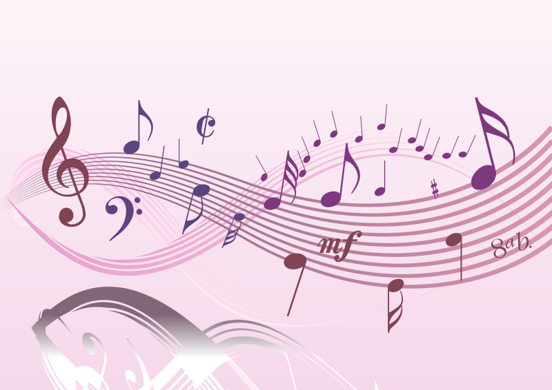 Abstract Musical Notes Background