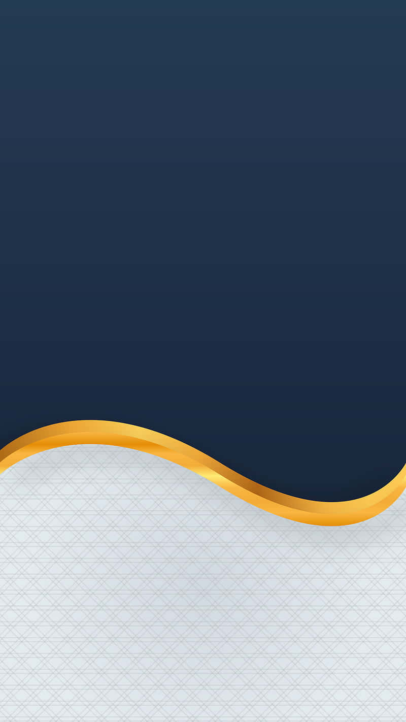 Abstract Navy Gold Wave Background