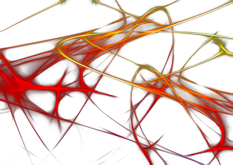 Abstract Neon Lines Art