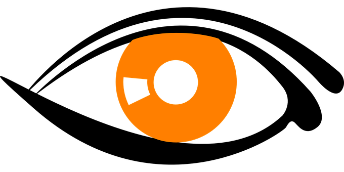 Abstract Orange Eye Design