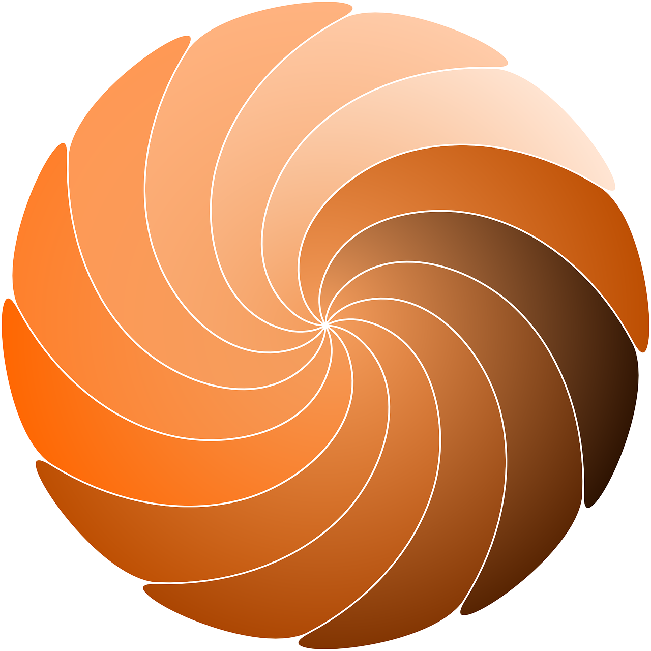 Abstract Orange Spiral Graphic