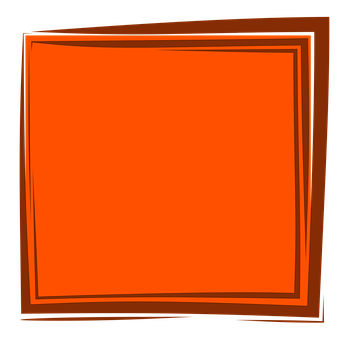 Abstract Orange Square Frame