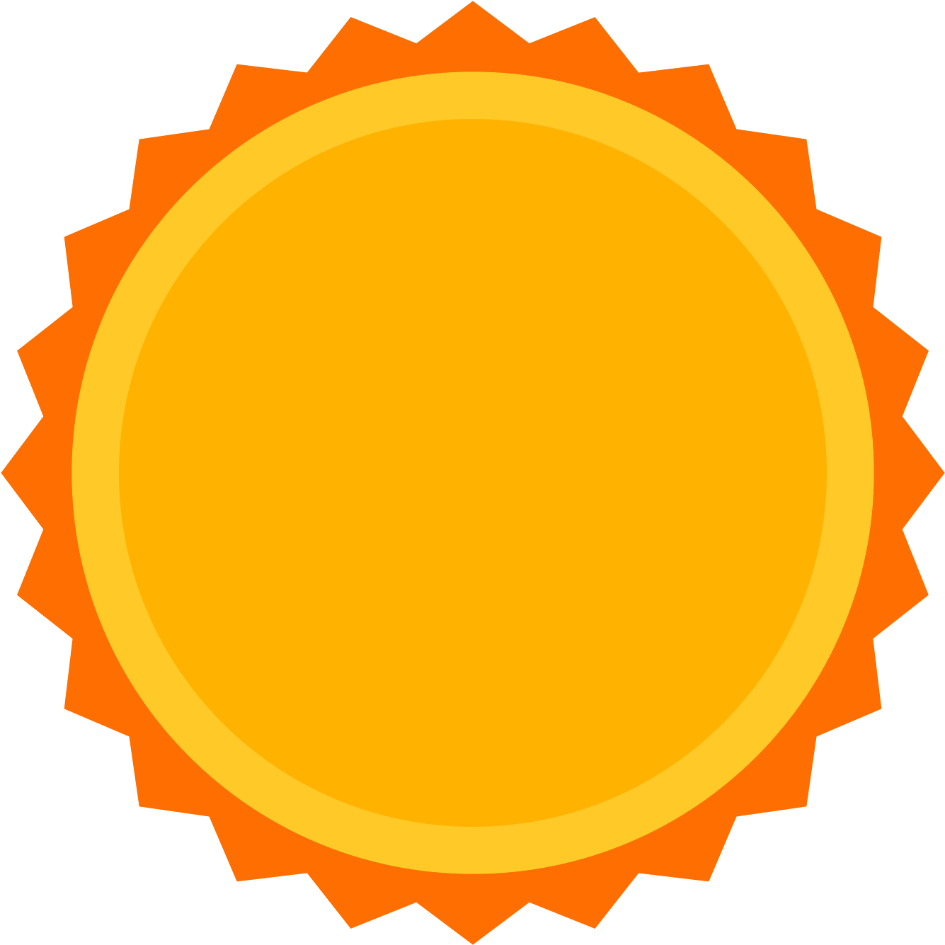 Abstract Orange Sun Design