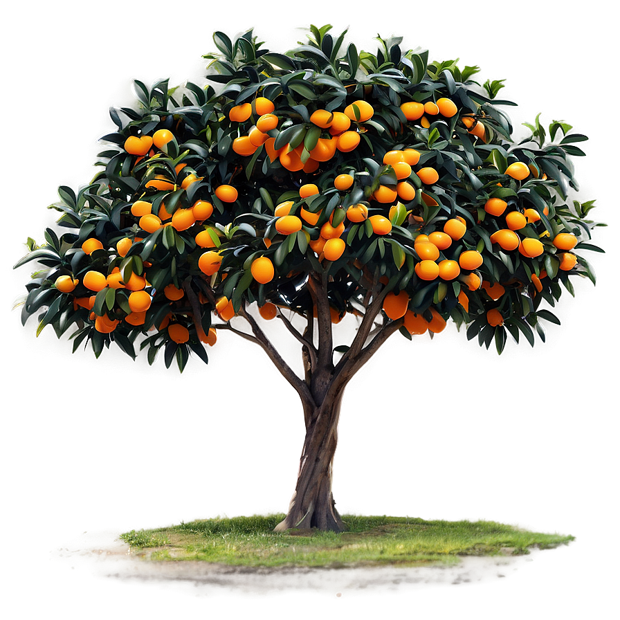 Abstract Orange Tree Png 06132024