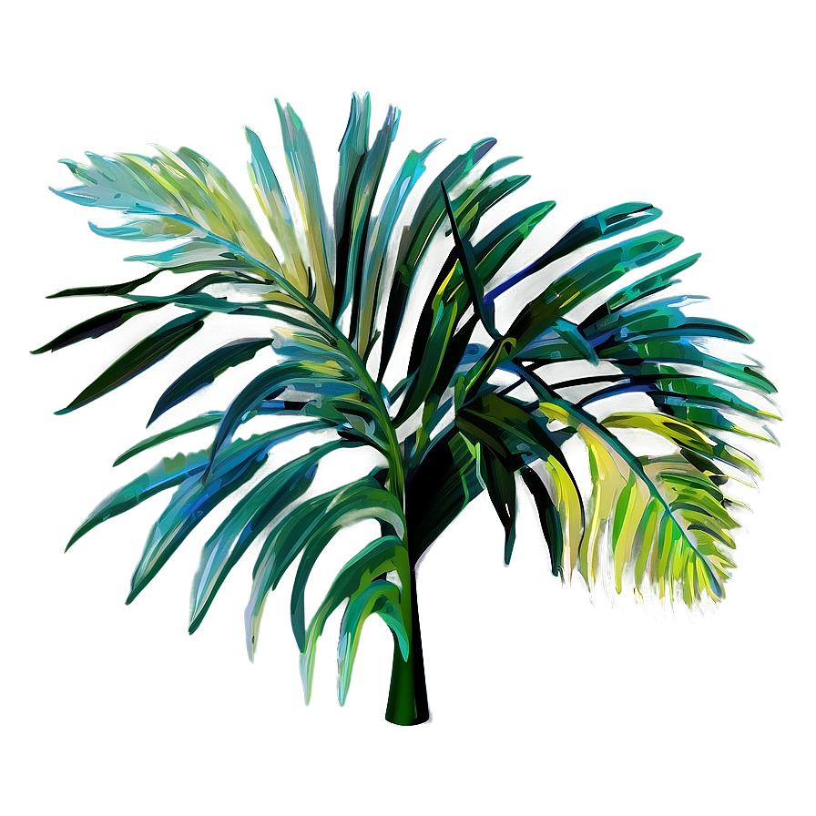 Abstract Palm Leaves Png 05252024