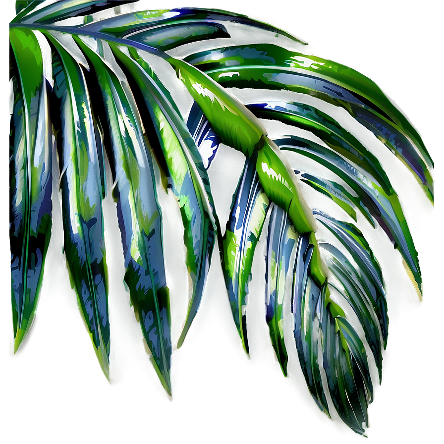Abstract Palm Leaves Png 05252024