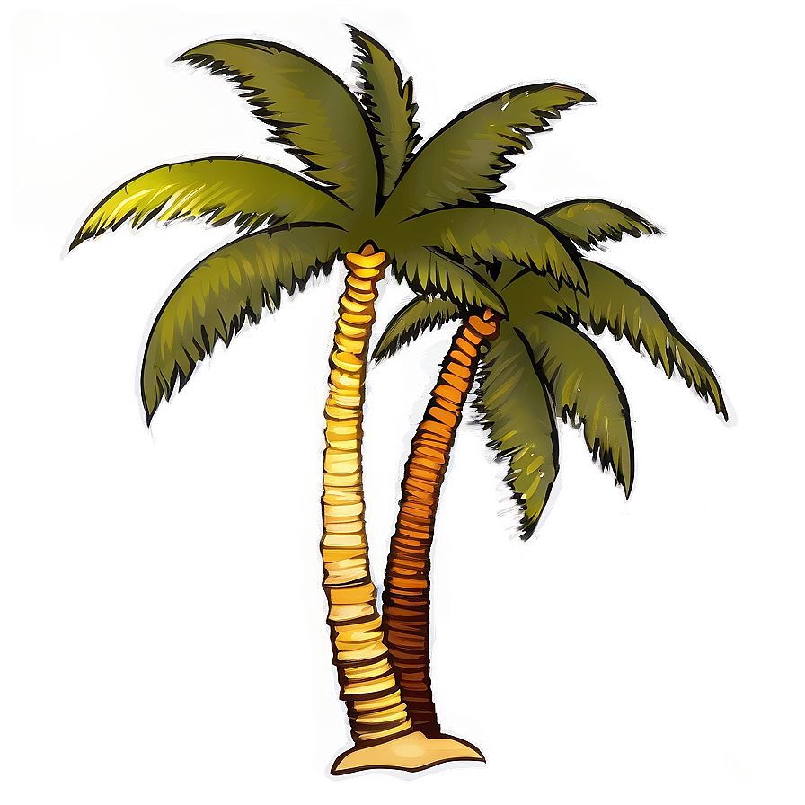 Abstract Palm Tree Silhouette Png 06262024