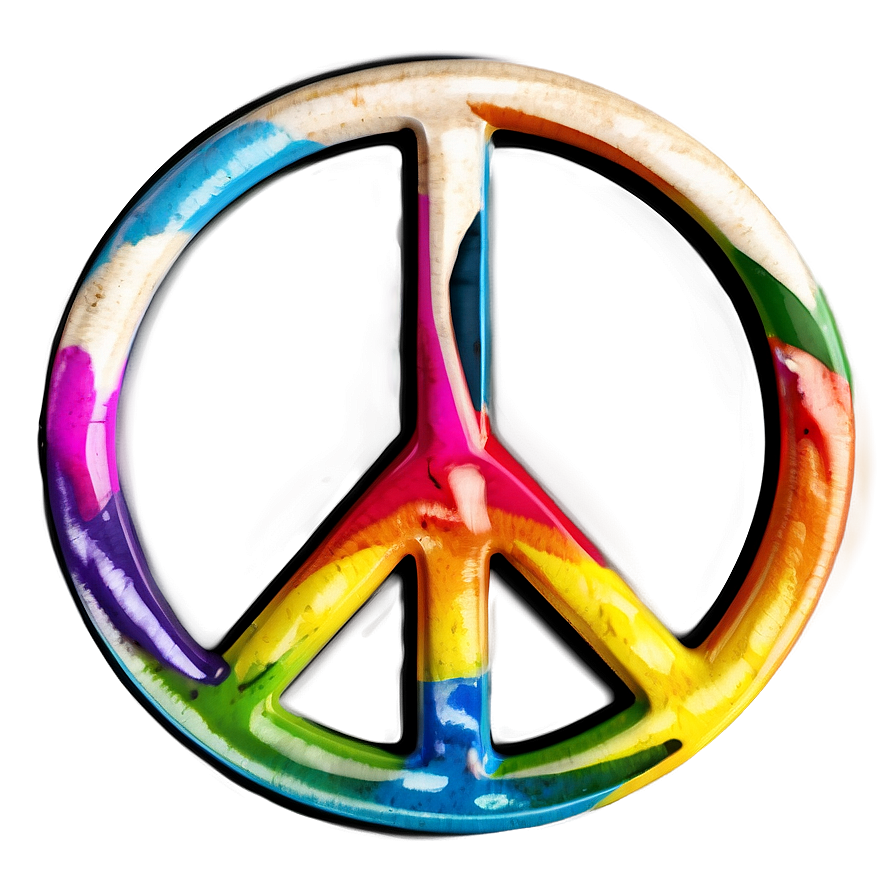 Abstract Peace Sign Art Png Wck30