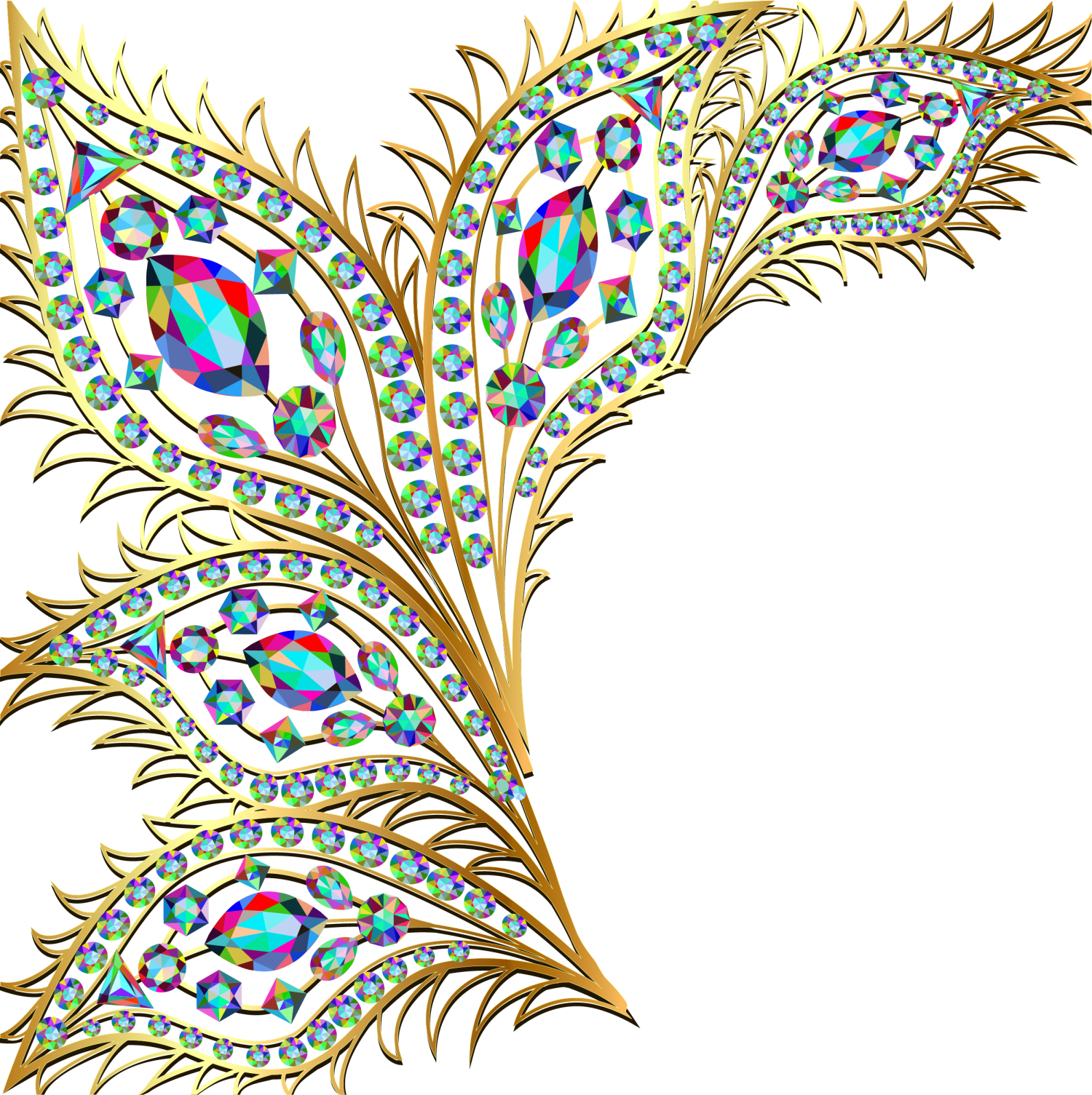 Abstract Peacock Feather Art