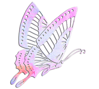 Abstract Pink Butterfly Art