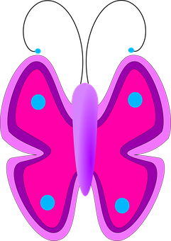 Abstract Pink Butterfly Graphic