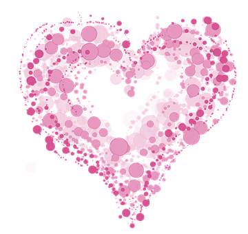 Abstract Pink Dots Heart