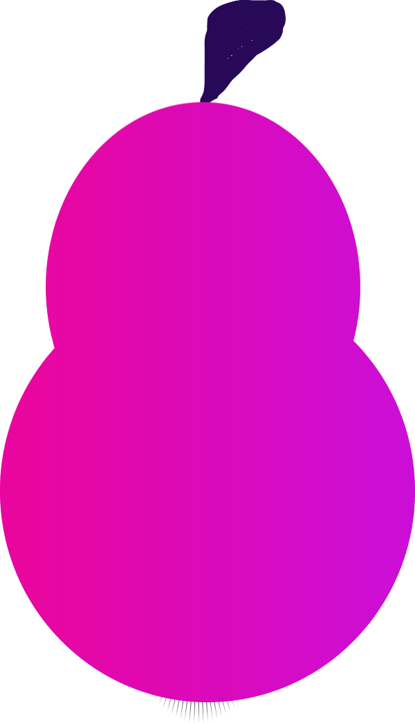 Abstract Pink Fruit Shape