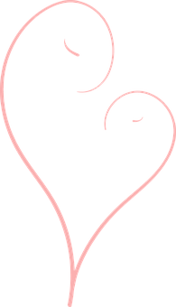 Abstract Pink Heart Outline