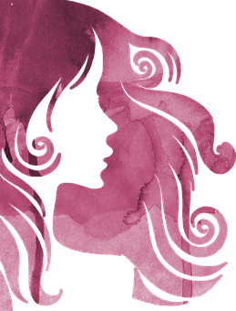 Abstract Pink Silhouette Art