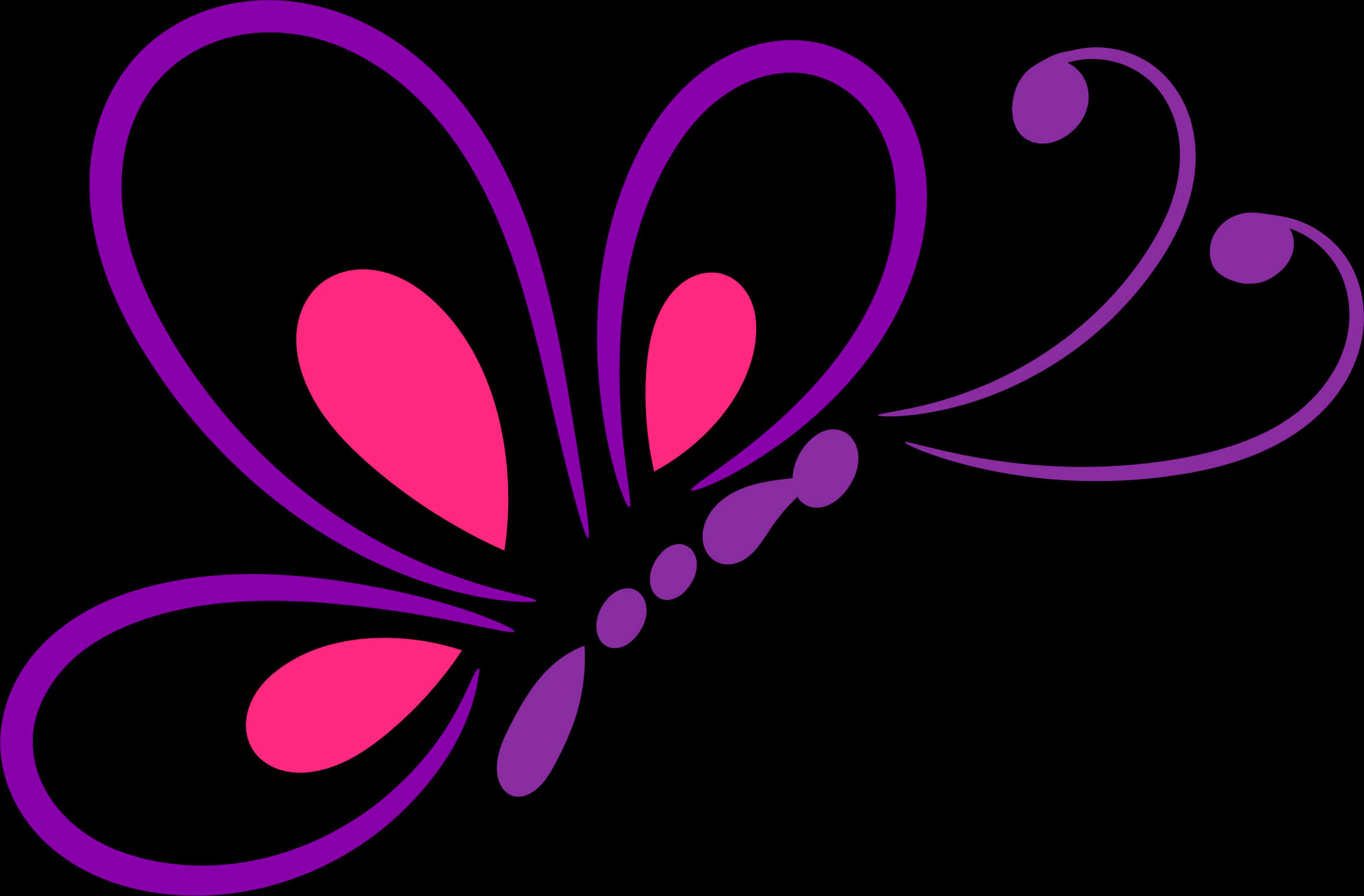 Abstract Pinkand Purple Butterfly Graphic