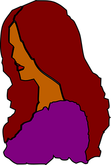 Abstract Profileof Red Haired Woman