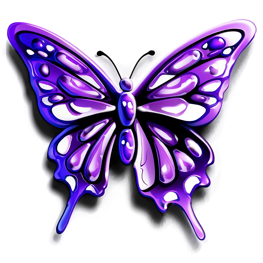 Abstract Purple Butterfly Png 05232024