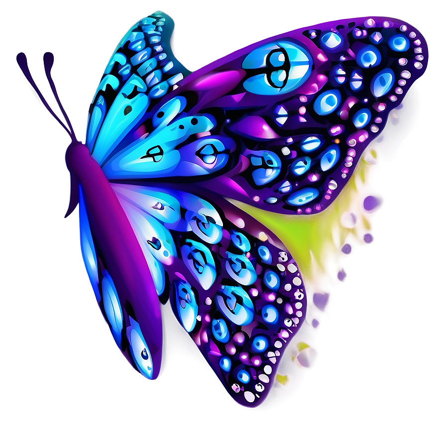 Abstract Purple Butterfly Png 05232024