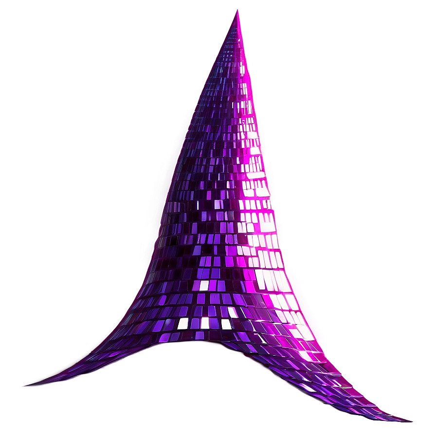 Abstract Purple Disco Ball Tower