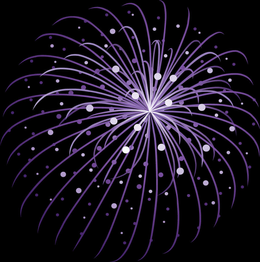 Abstract Purple Firework Illustration