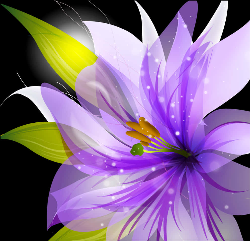 Abstract Purple Flower Vector