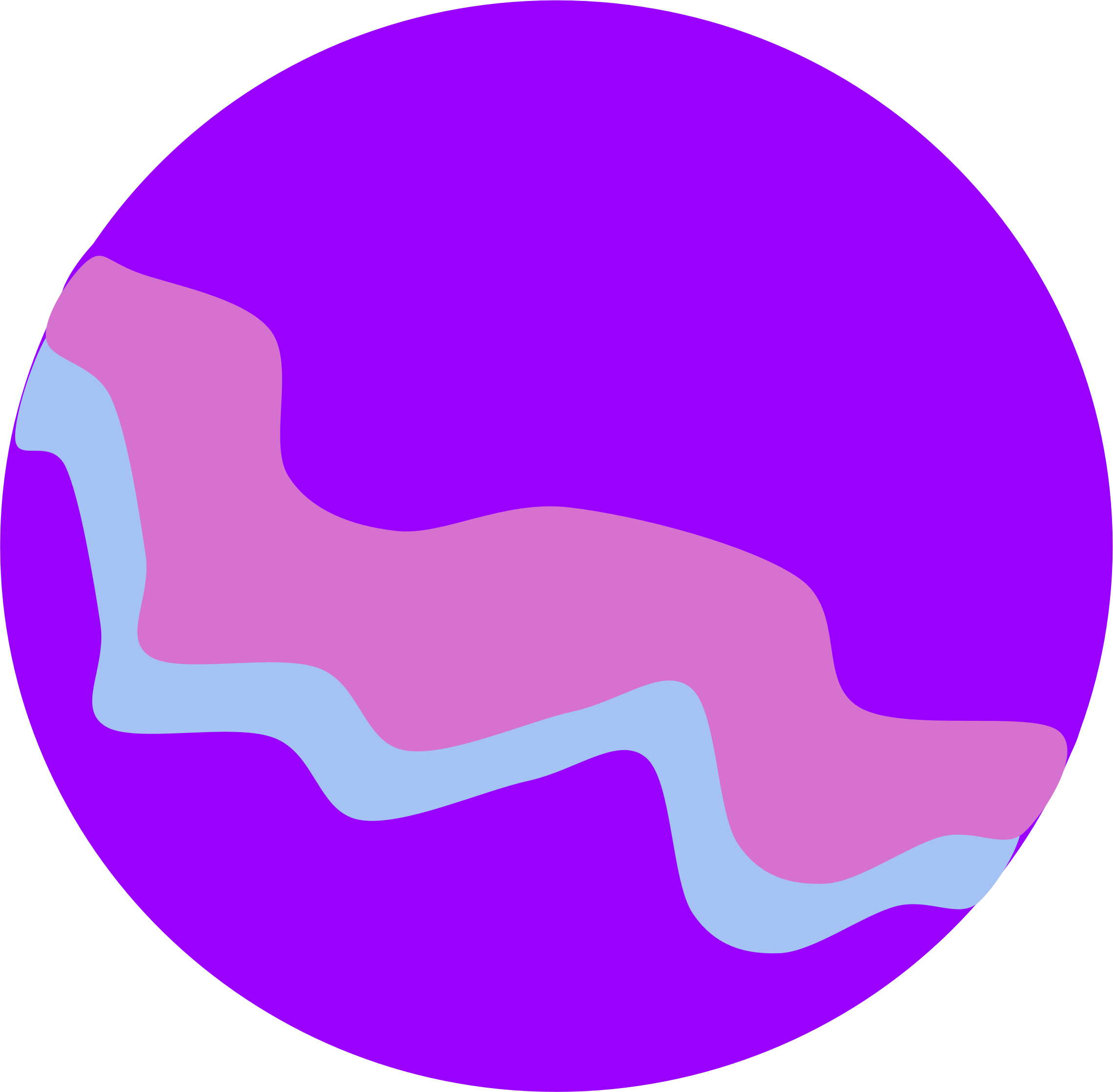 Abstract Purple Planet Illustration