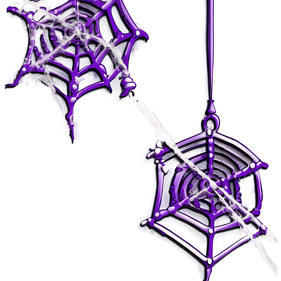 Abstract Purple Spider Web Art