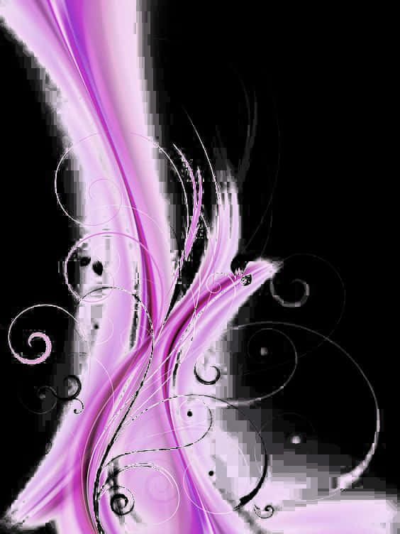Abstract Purple Swirlson Black Background