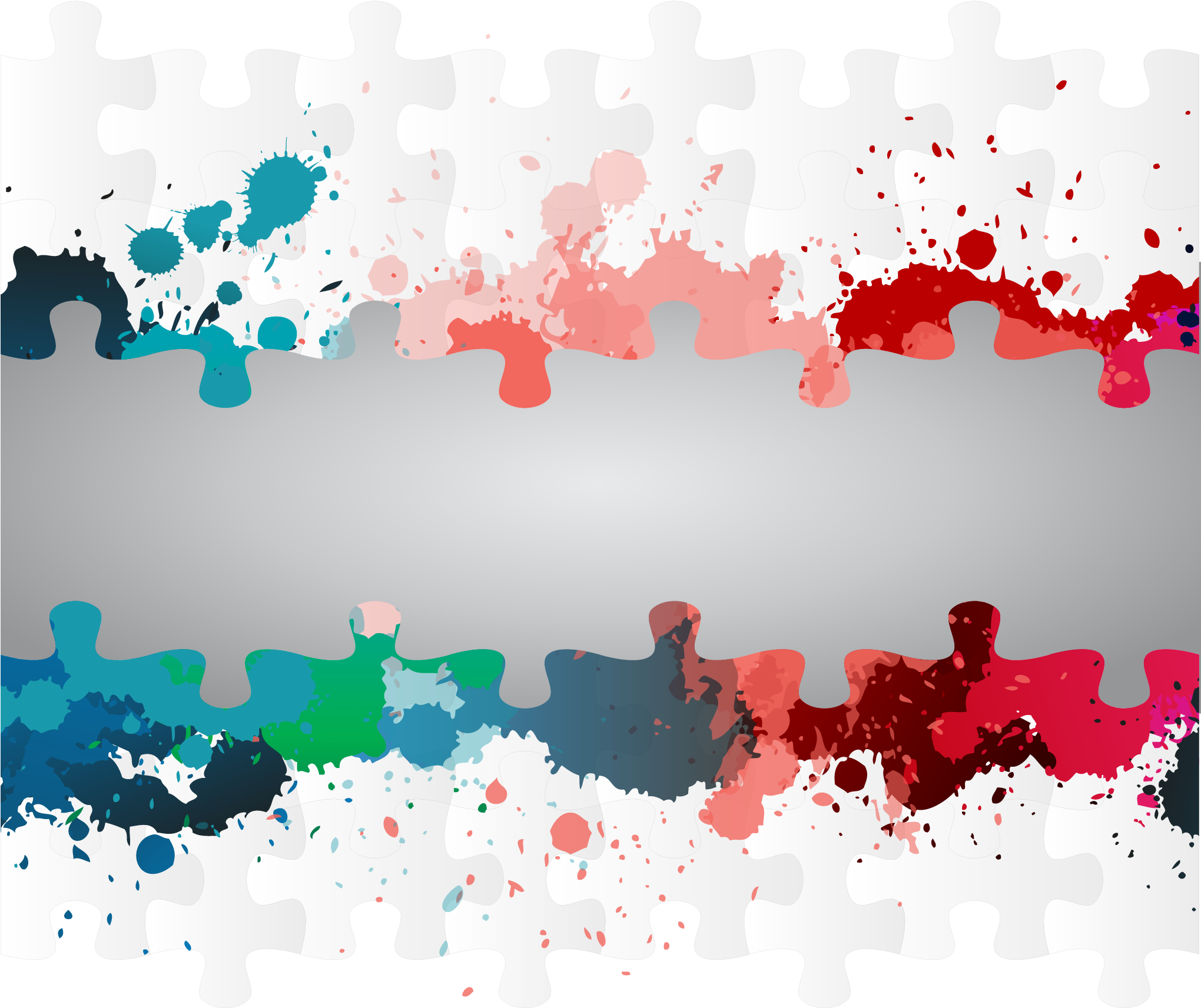 Abstract Puzzle Paint Splatter