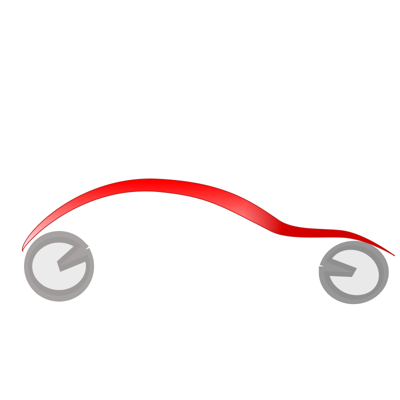 Abstract Red Car Silhouette