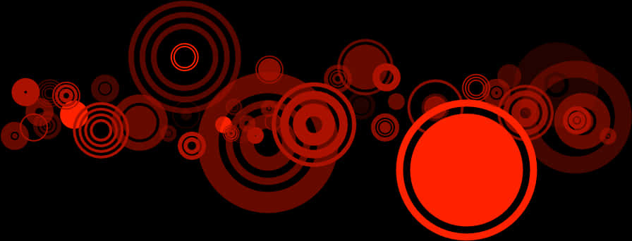 Abstract Red Circles Design