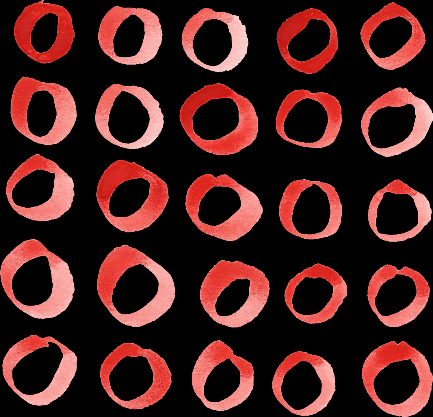 Abstract Red Circles Pattern