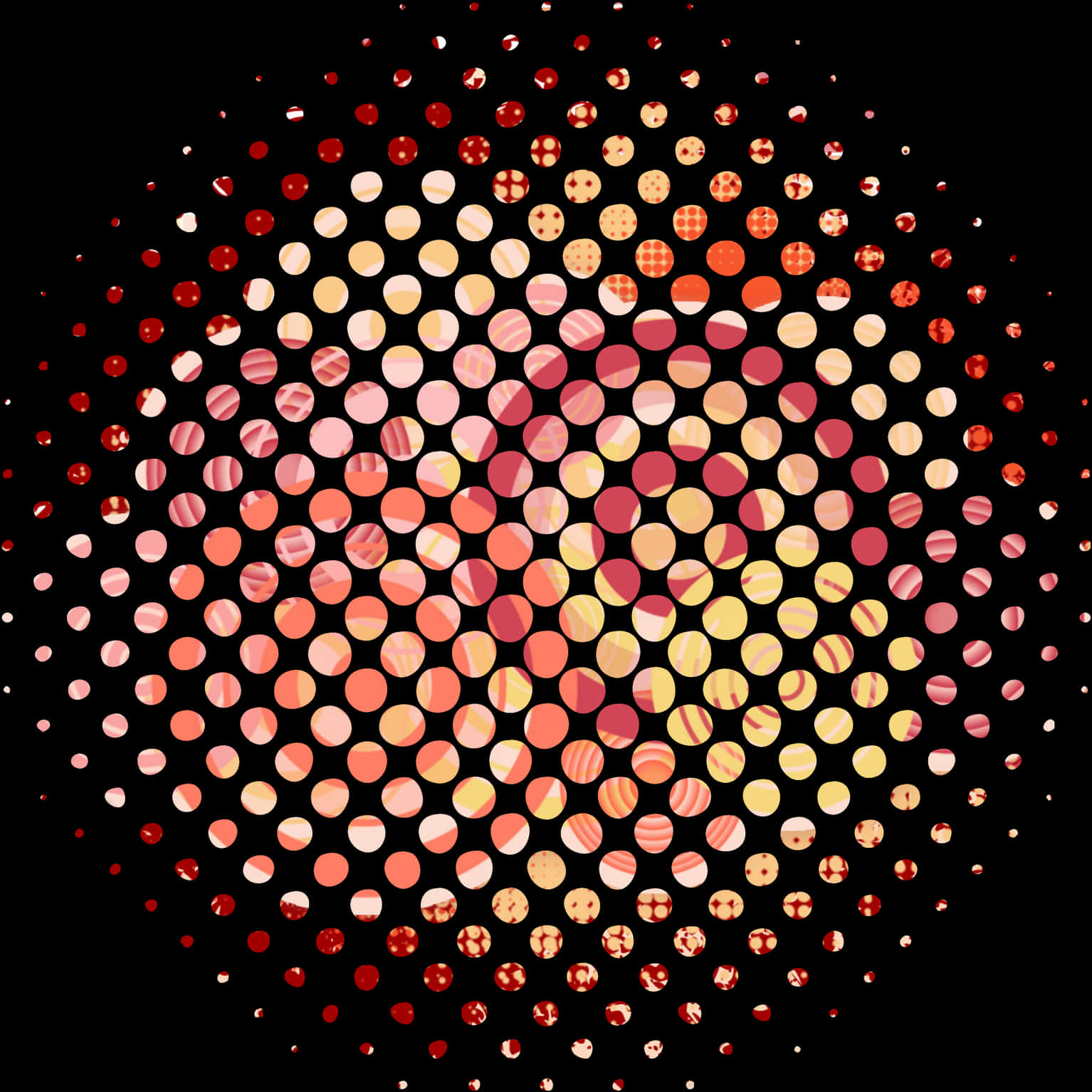 Abstract Red Dot Gradient Texture