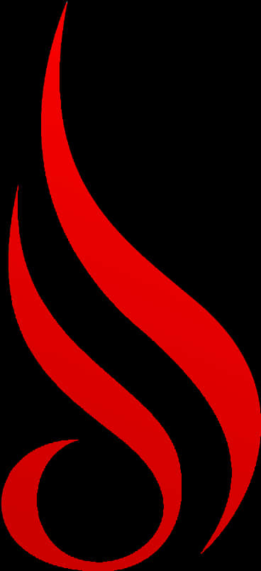 Abstract Red Flame Graphic