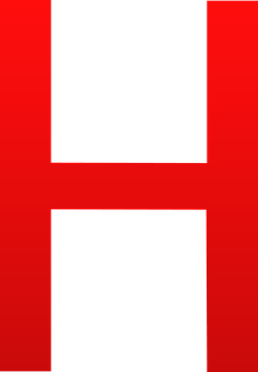 Abstract Red H Letter Design