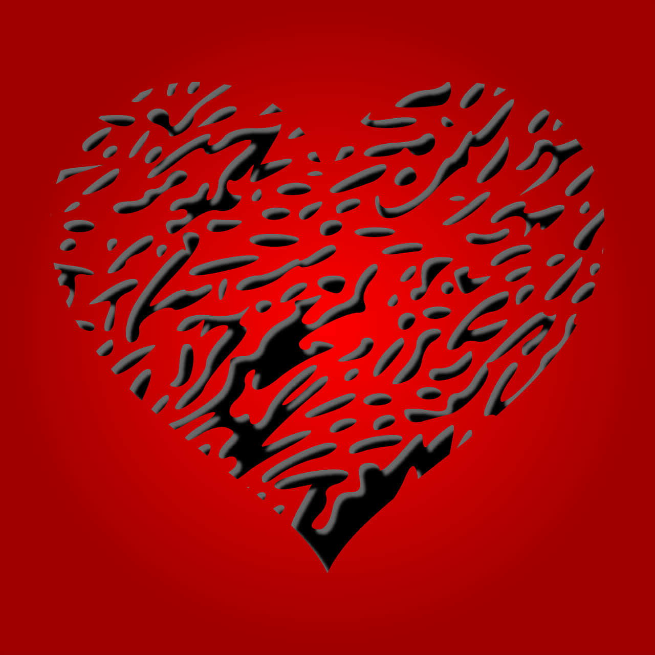 Abstract Red Heart Design
