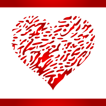 Abstract Red Heart Design