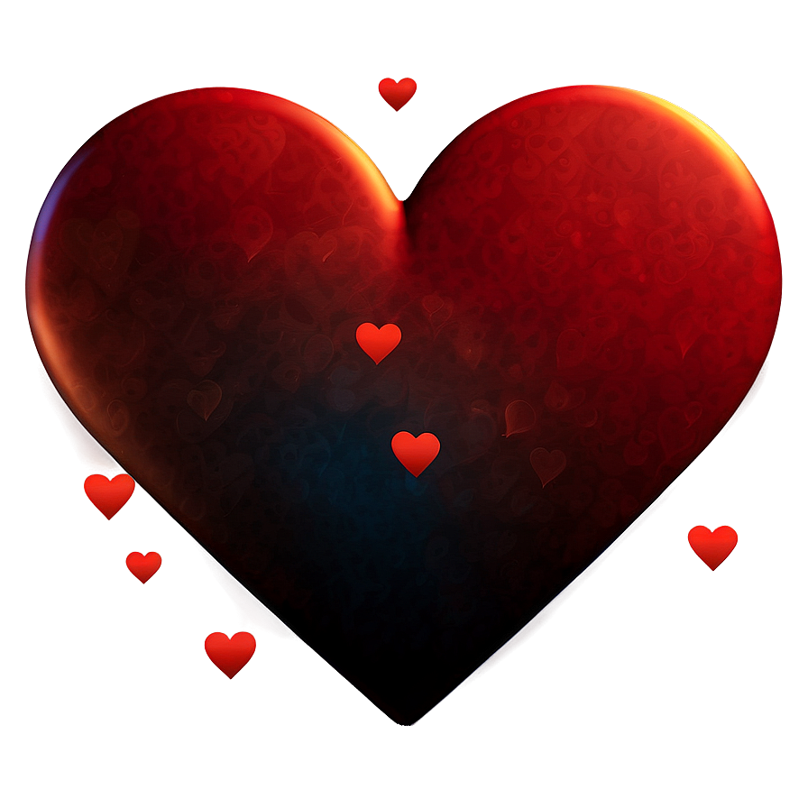 Abstract Red Heart Emoji Png 06262024