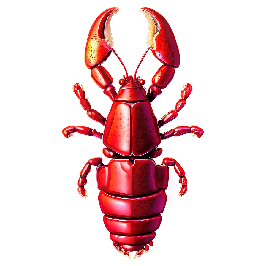 Abstract Red Lobster Png 06242024