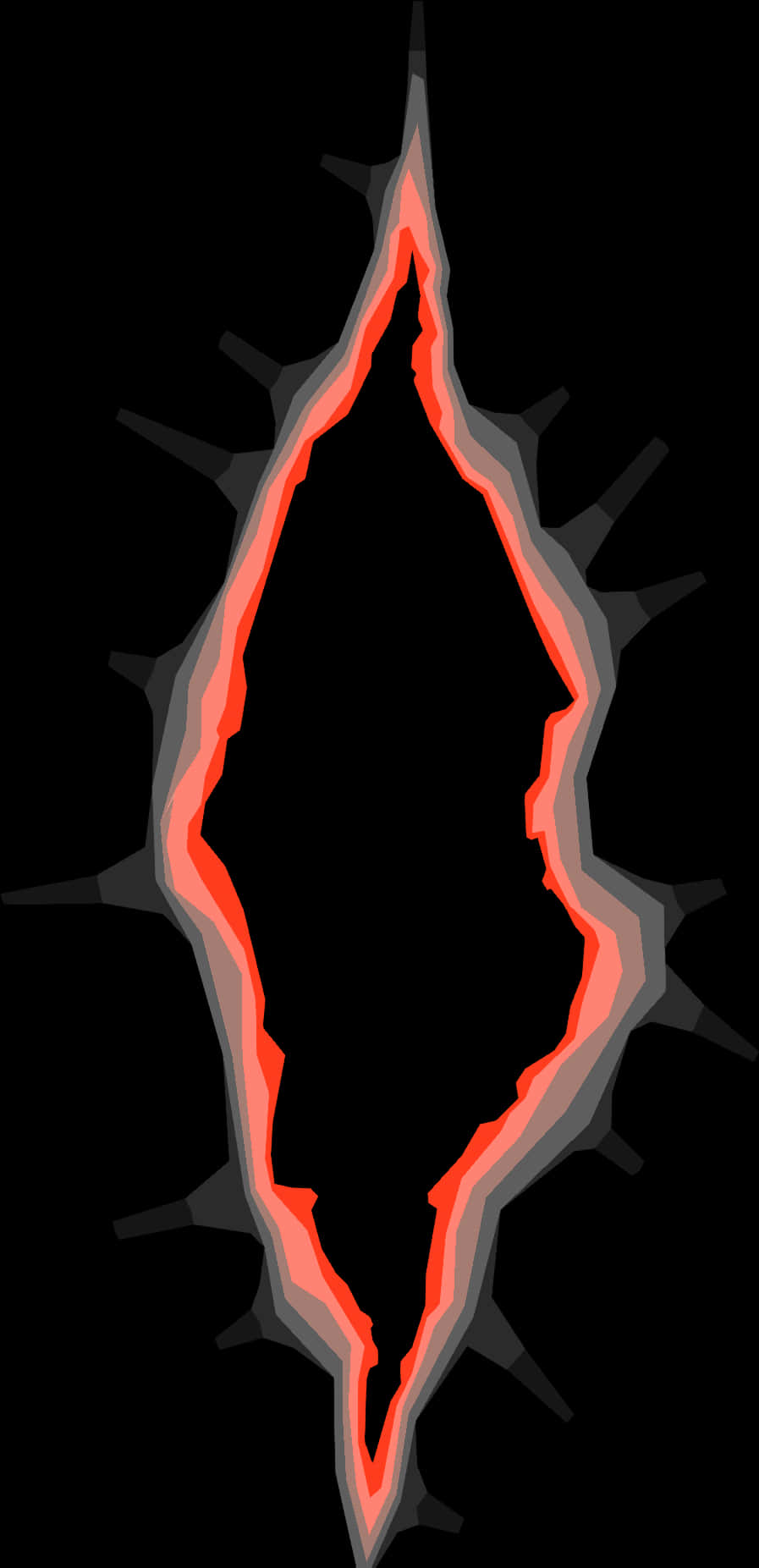 Abstract Red Outline Portal