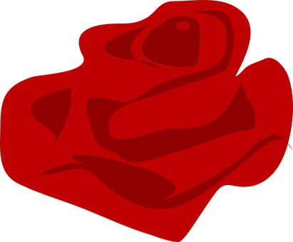 Abstract Red Rose Graphic