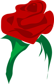 Abstract Red Rose Vector Art