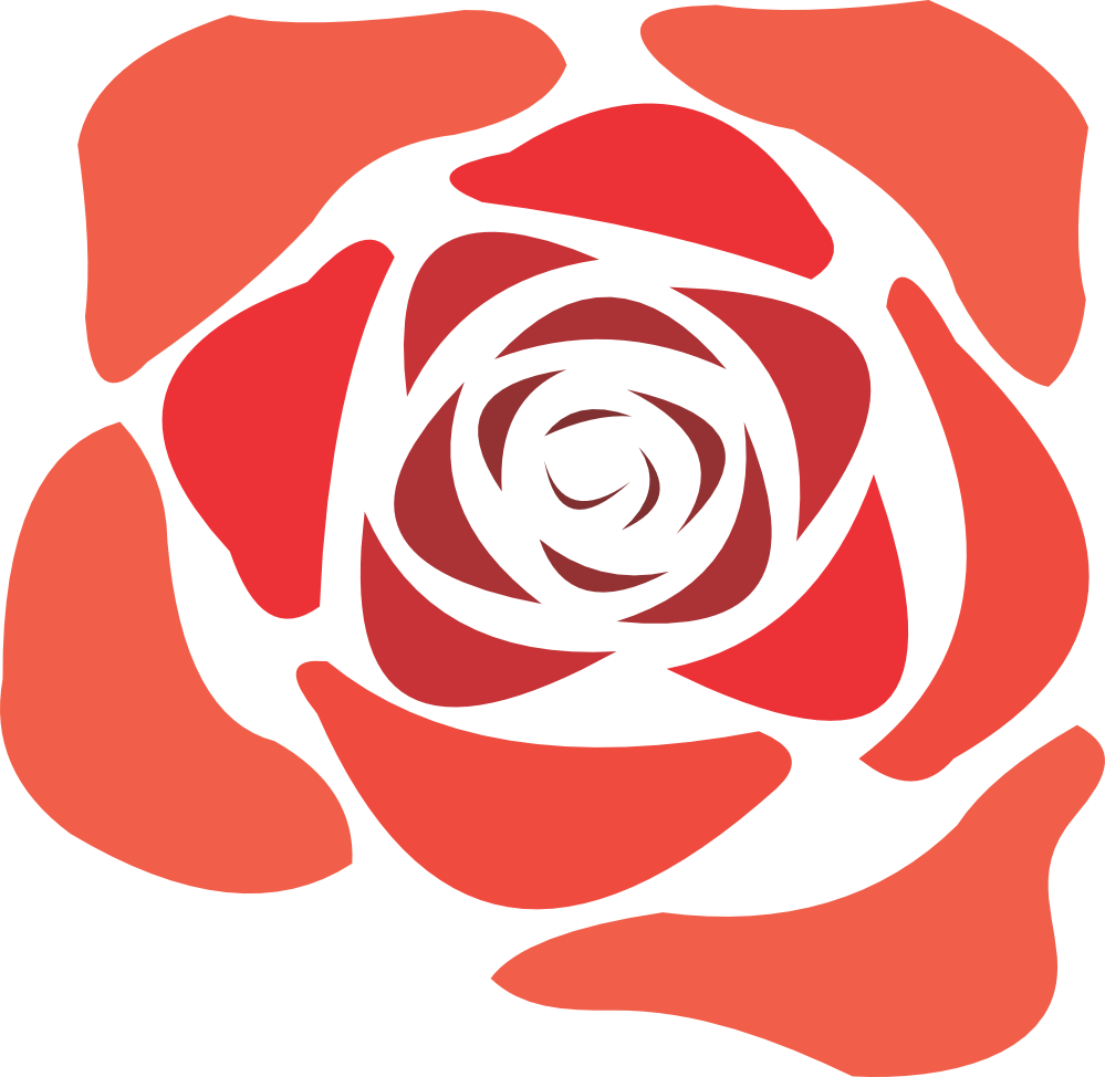 Abstract Red Rose Vector Art