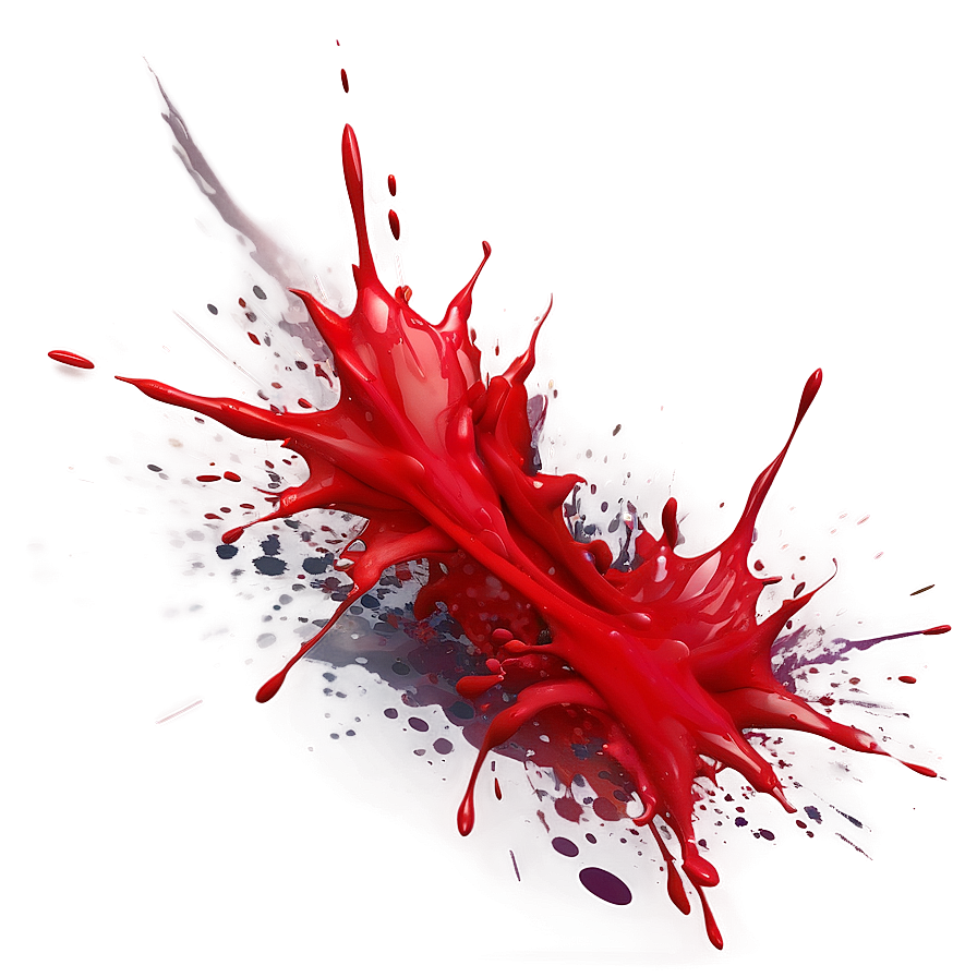 Abstract Red Splash Png 38