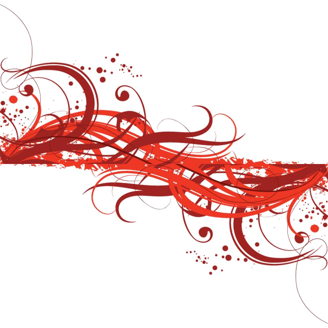 Abstract Red Swirls Design